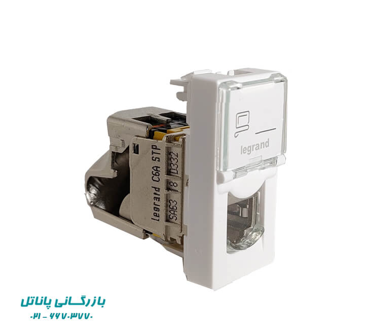 14-1 کیستون شبکه لگراند CAT6A SFTP تک ماژول باریک - Image 1